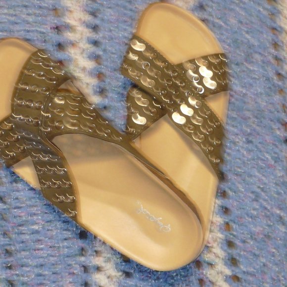 Qupid 🎀Casual Cork Footbed Slide Sandals NEW🎀Sz 7 - Picture 2 of 8